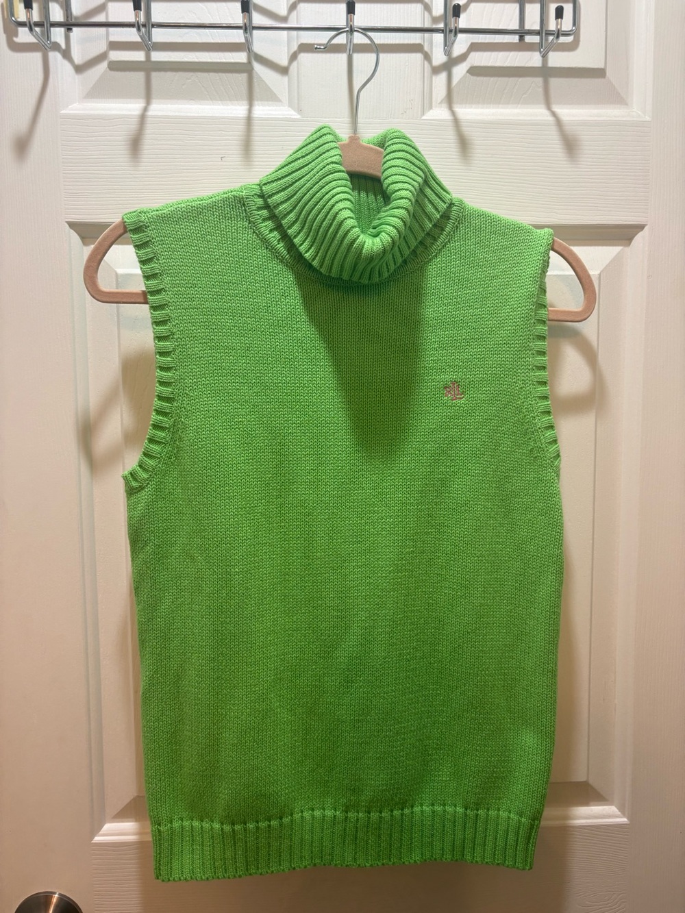 Ralph Lauren Green Sleeveless Turtleneck Sweater